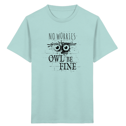 Owl Be Fine Street Art Eule - Kids Organic Shirt