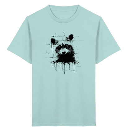 Funky Street Art Waschbär - Kids Organic Shirt