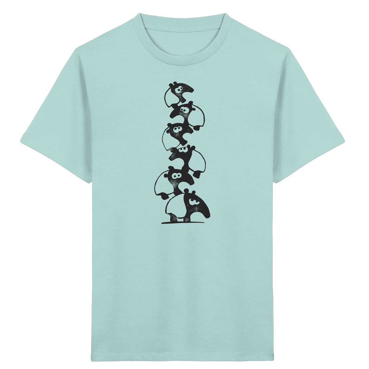 Lustiger Haufen aus Schabracken-Tapiren - Kids Organic Shirt