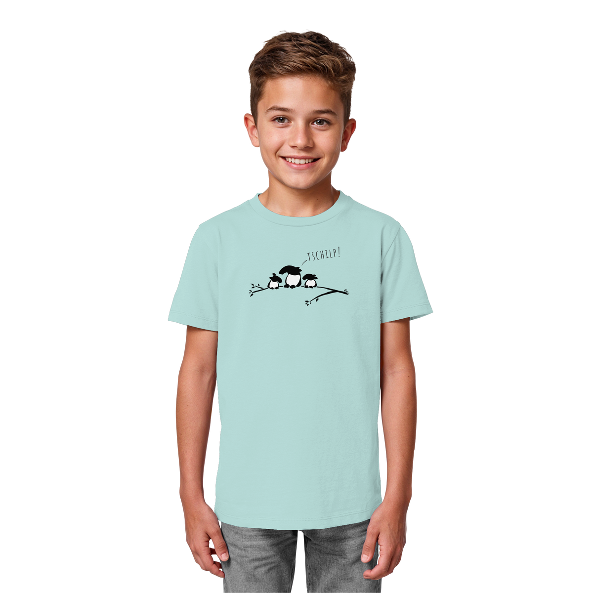 Drei kleine Tapir-Vögel - Kids Organic Shirt