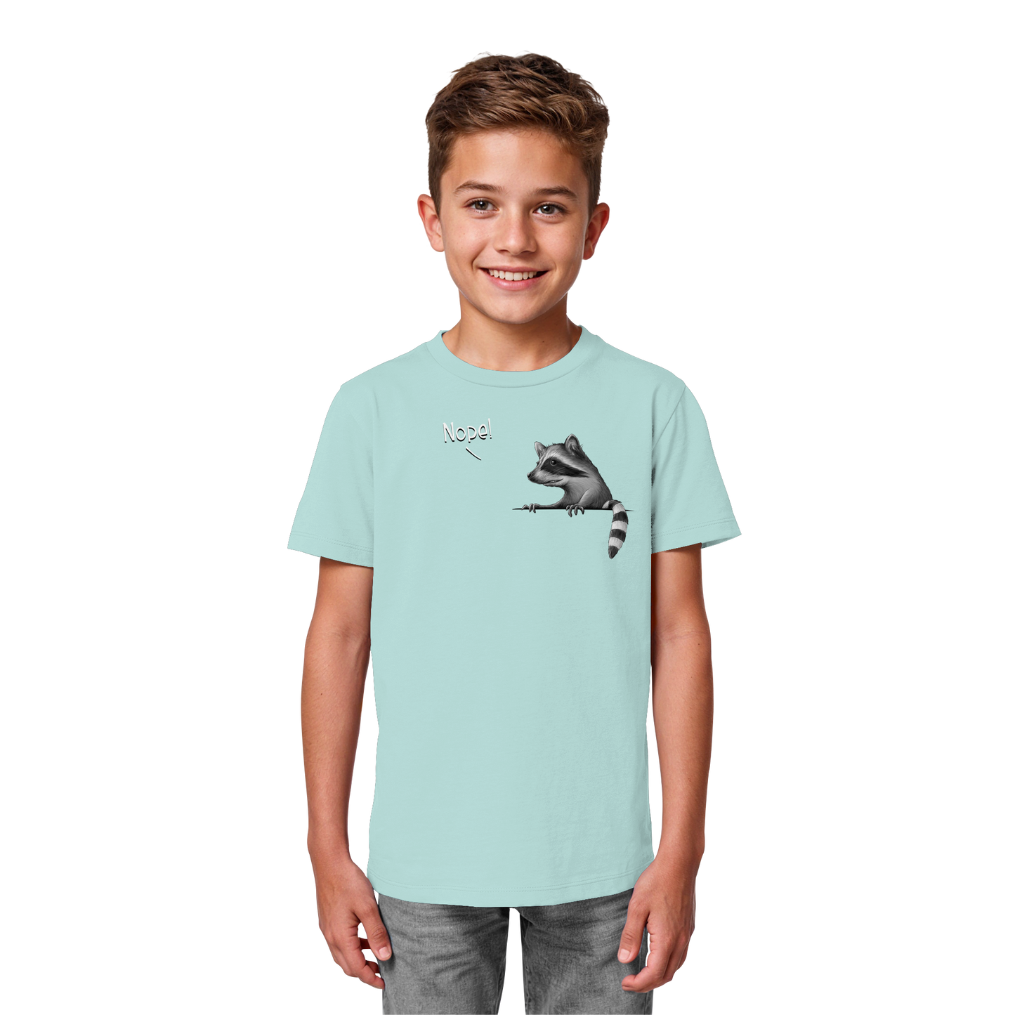Nope! Frecher verwegener Waschbär - Kids Organic Shirt