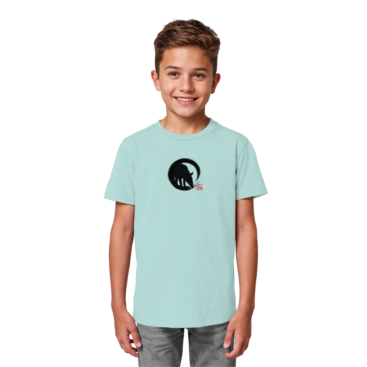 Zen Tapir im japanischen Enso Kreis - Kids Organic Shirt