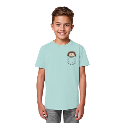 Lustiger Igel in Deiner Brust-Tasche - Kids Organic Shirt