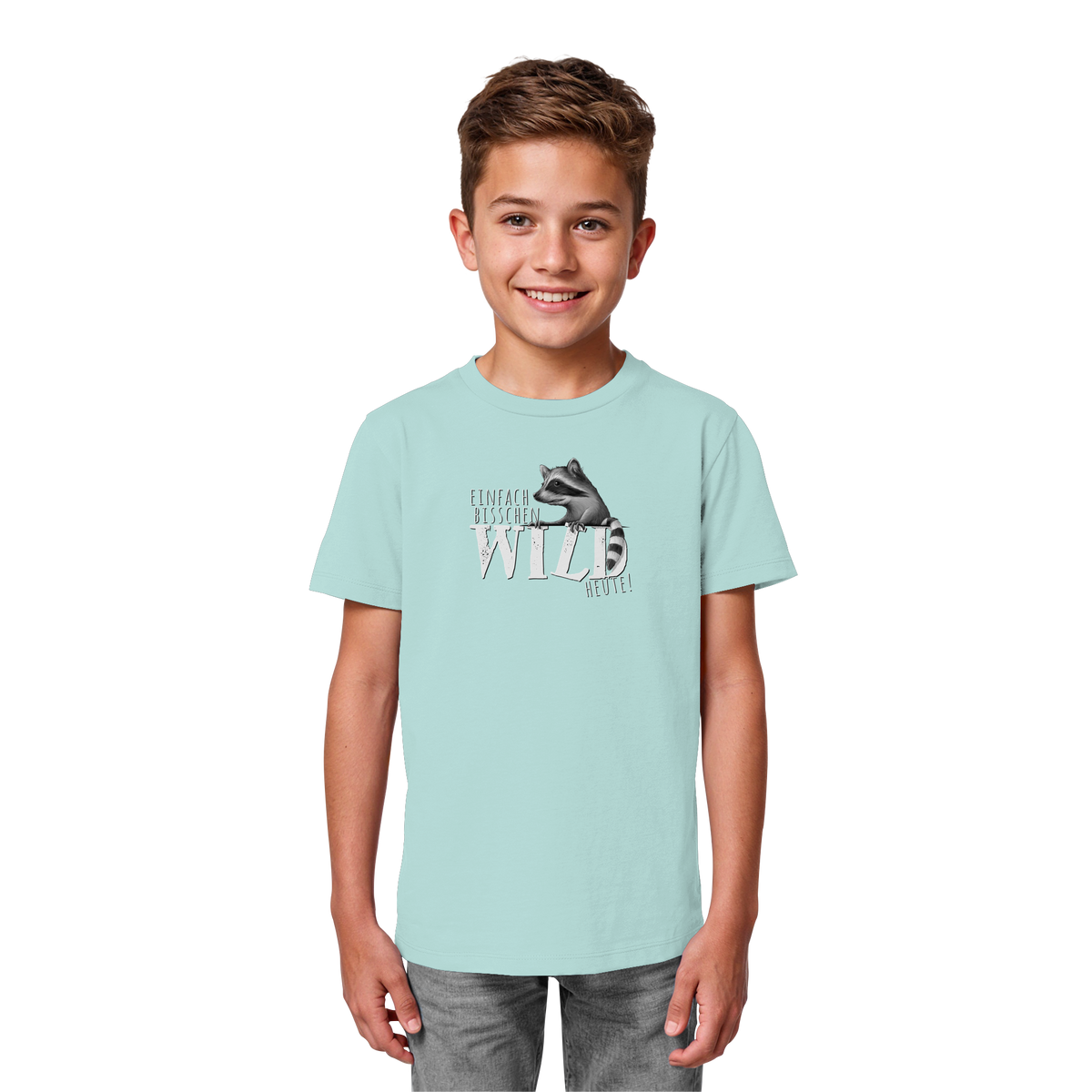 Bisschen wild heute! Waschbär - Kids Organic Shirt
