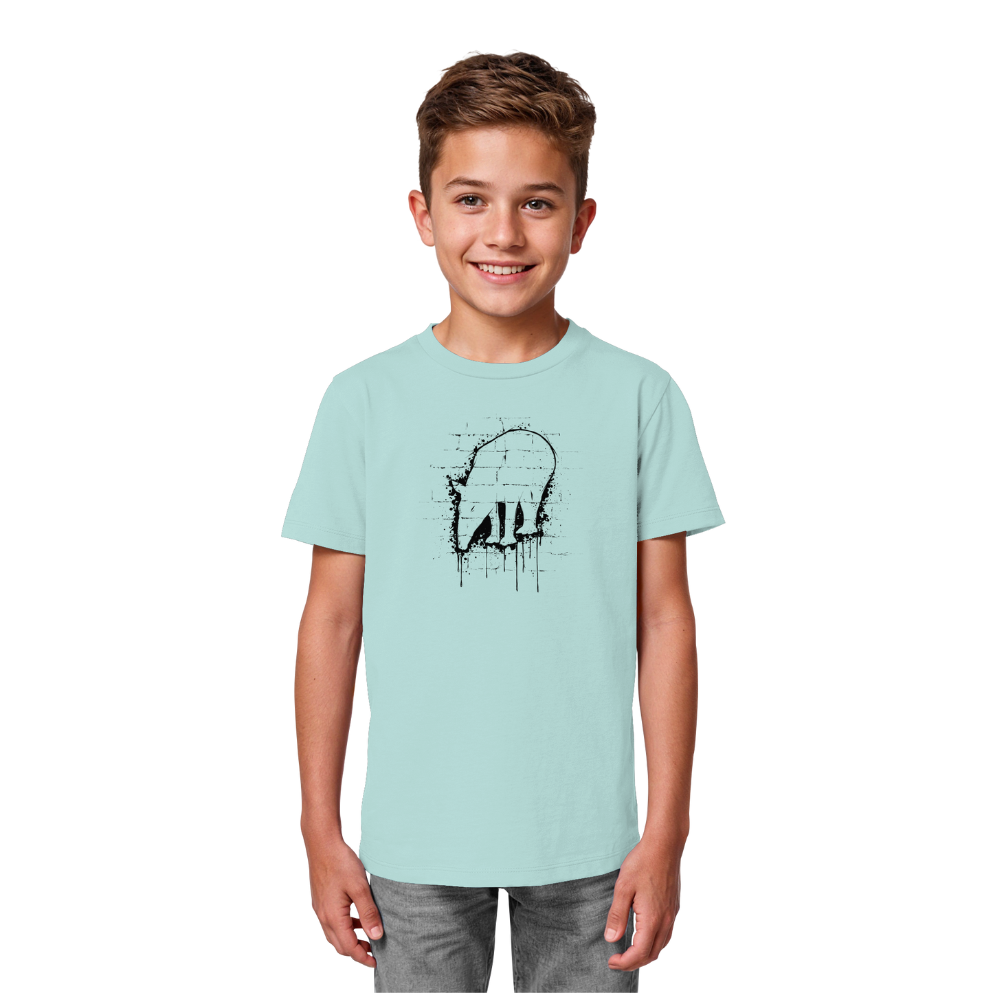 Urban Street Art Tapir Silhouette - Kids Organic Shirt