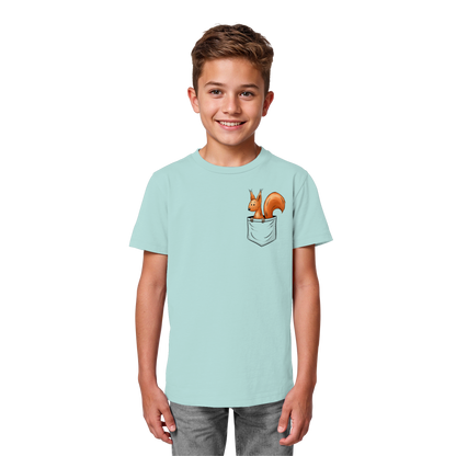 Lässiges Eichhörnchen In Tasche - Kids Organic Shirt