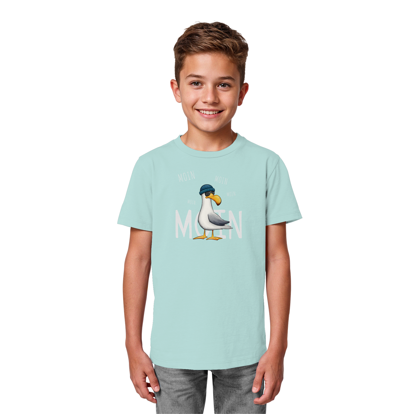 Moin Moin Lässige Hipster Möwe  - Kids Organic Shirt