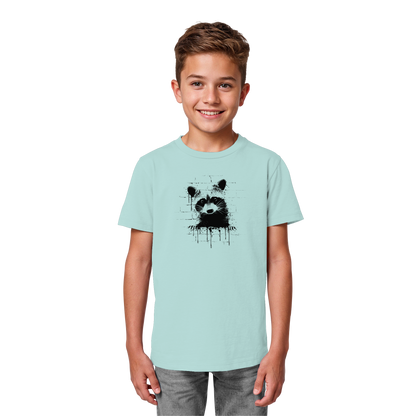 Funky Street Art Waschbär - Kids Organic Shirt