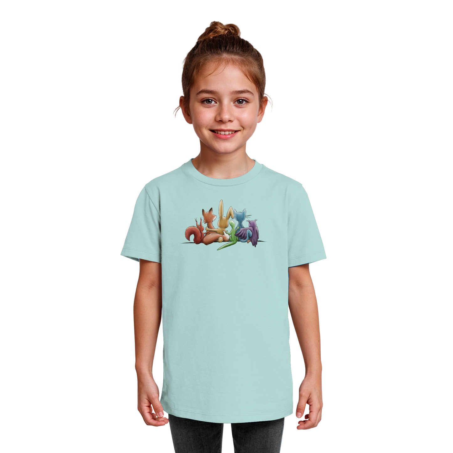 Regenbogen Tiere für Freundschaft, Toleranz und Vielfalt - Kids Organic Shirt