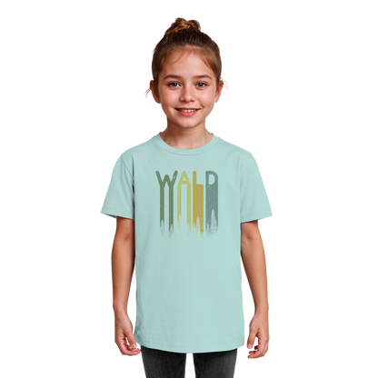 Wald Retro Forst Schriftzug - Kids Organic Shirt