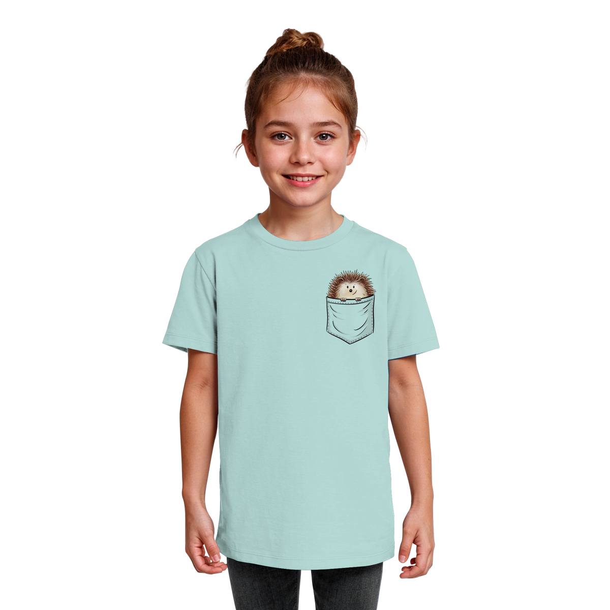Lustiger Igel in Deiner Brust-Tasche - Kids Organic Shirt