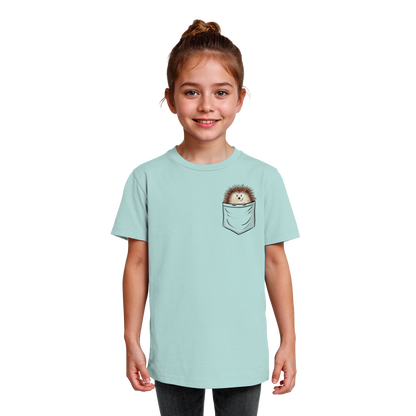 Lustiger Igel in Deiner Brust-Tasche - Kids Organic Shirt