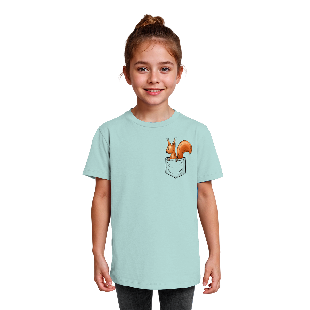 Lässiges Eichhörnchen In Tasche - Kids Organic Shirt