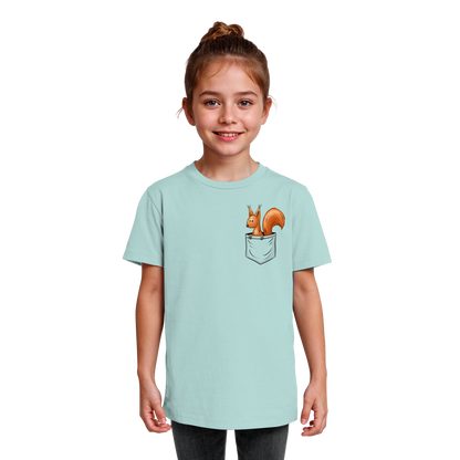 Lässiges Eichhörnchen In Tasche - Kids Organic Shirt
