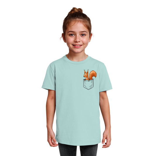 Lässiges Eichhörnchen In Tasche - Kids Organic Shirt