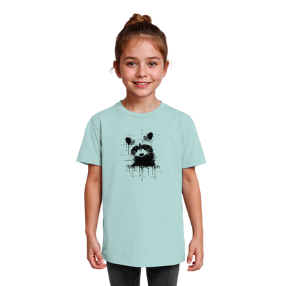 Funky Street Art Waschbär - Kids Organic Shirt