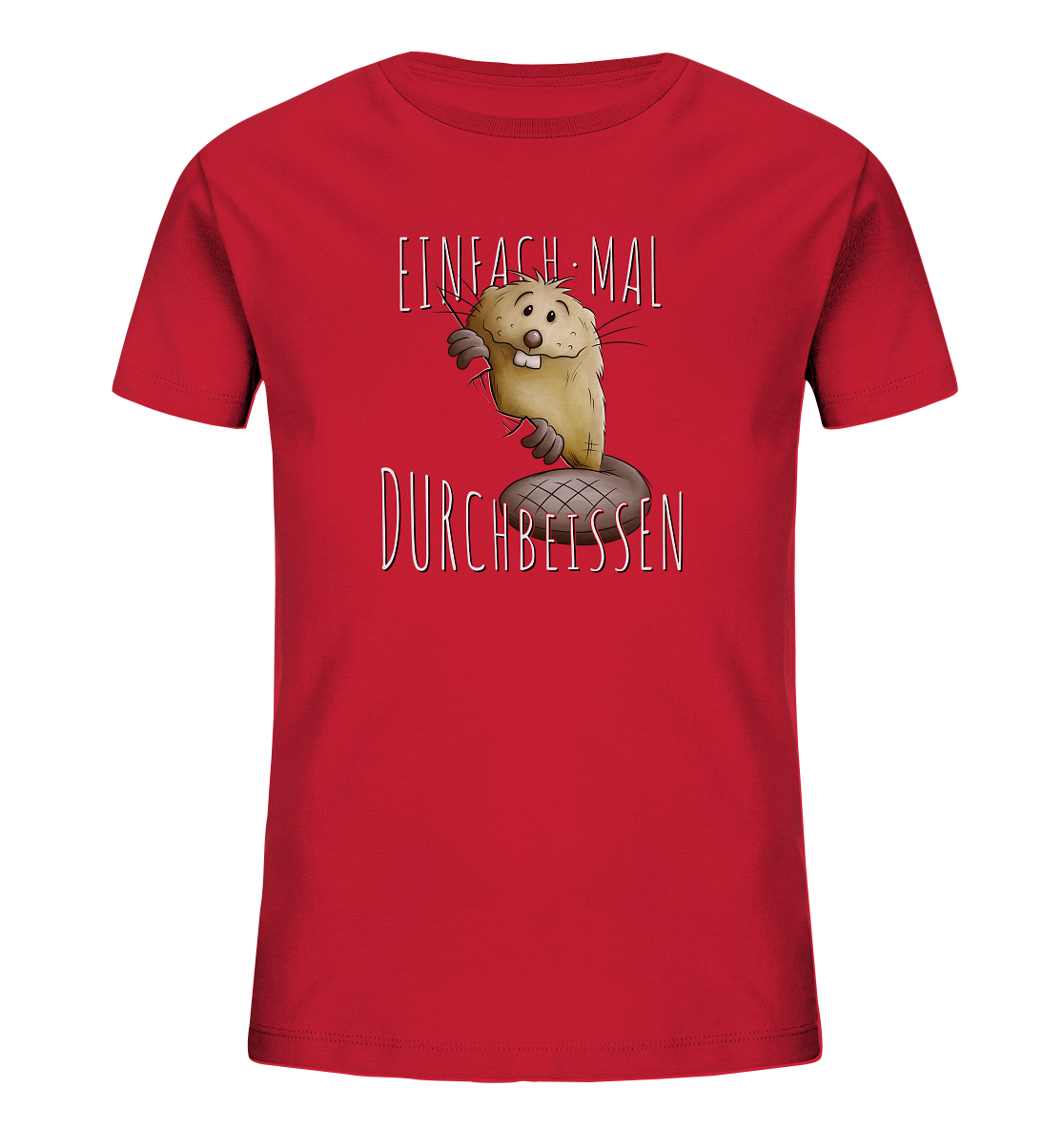 Einfach mal Durchbeissen Biber - Kids Organic Shirt