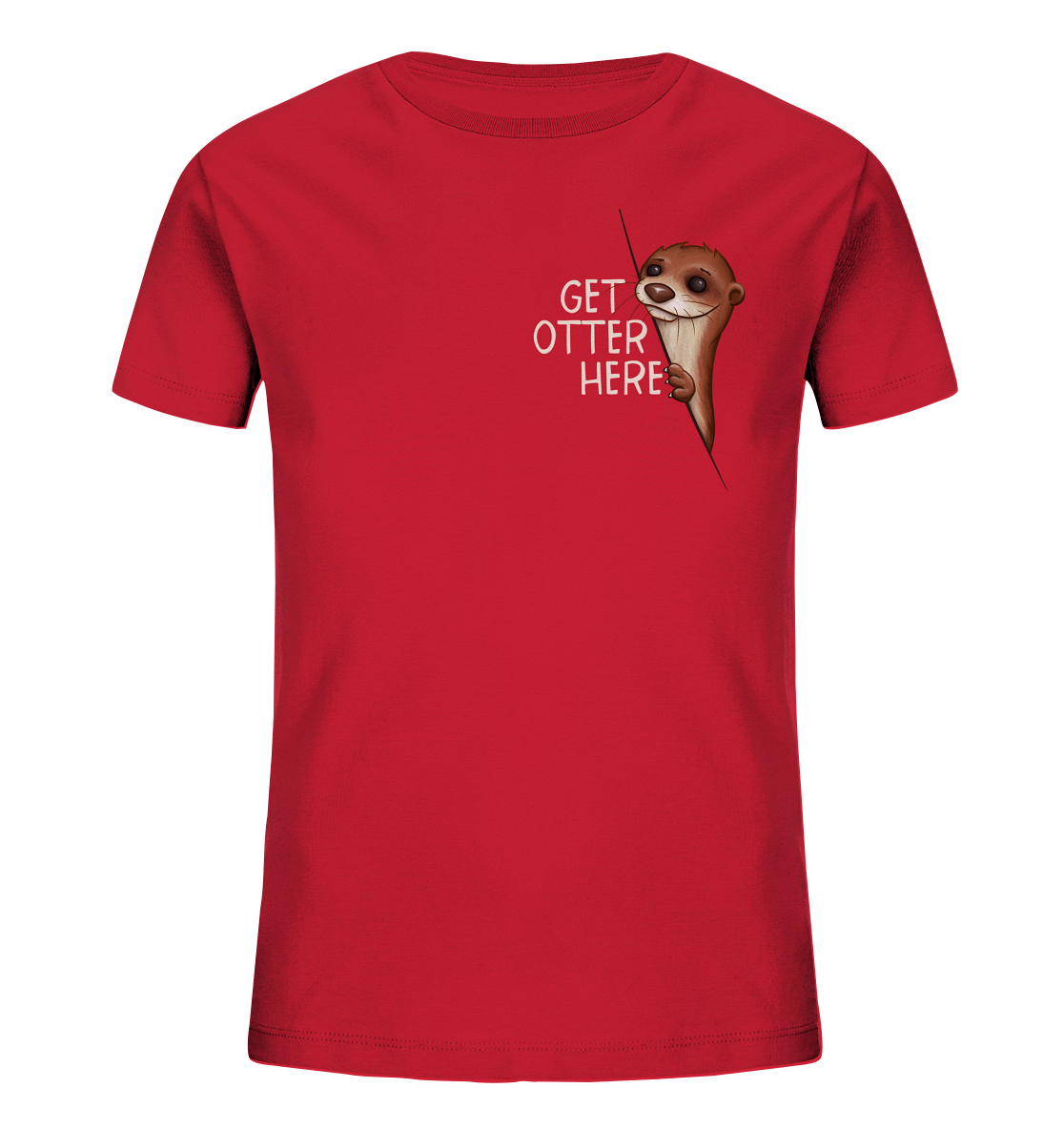 Get Otter Here | Lustiger Otter Kalauer - Kids Organic Shirt