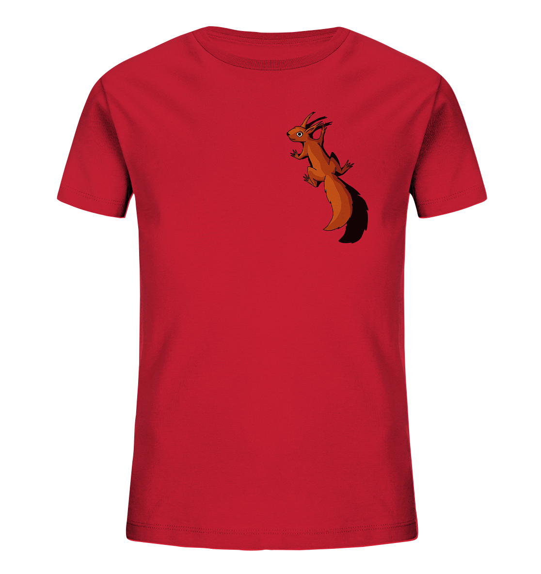 Süßes Eichhörnchen klettert - Kids Organic Shirt
