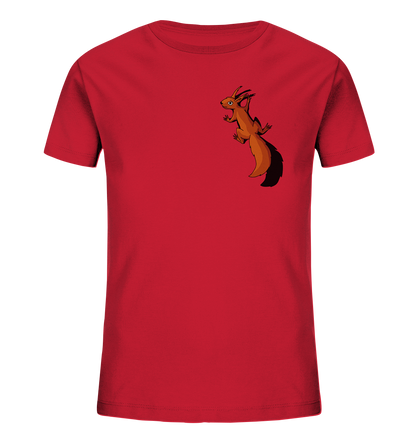 Süßes Eichhörnchen klettert - Kids Organic Shirt
