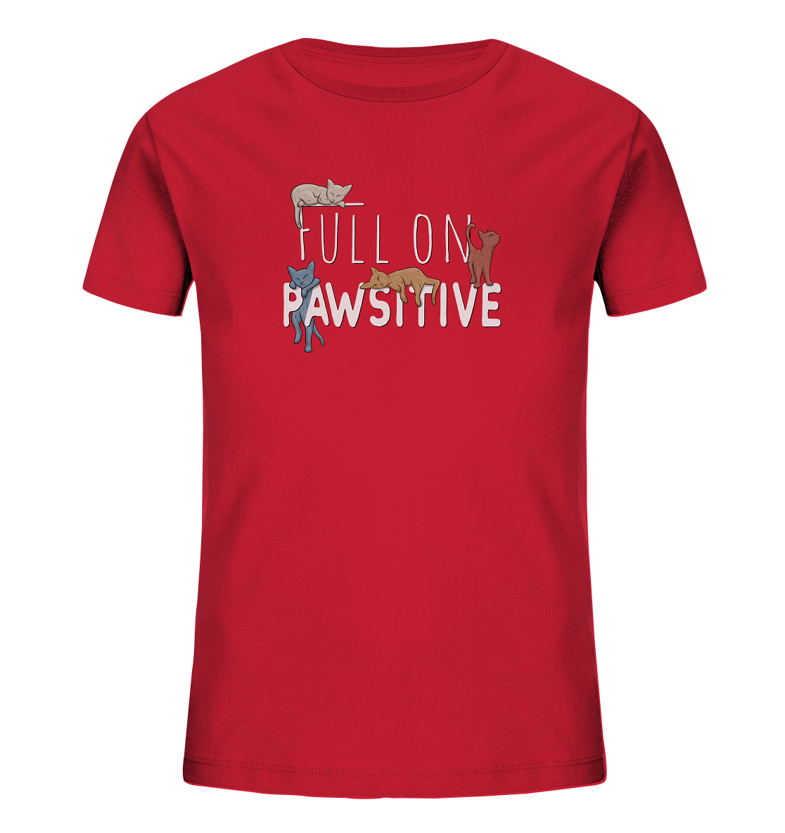 Full On Pawsitive! Gechillte Katzen - Kids Organic Shirt