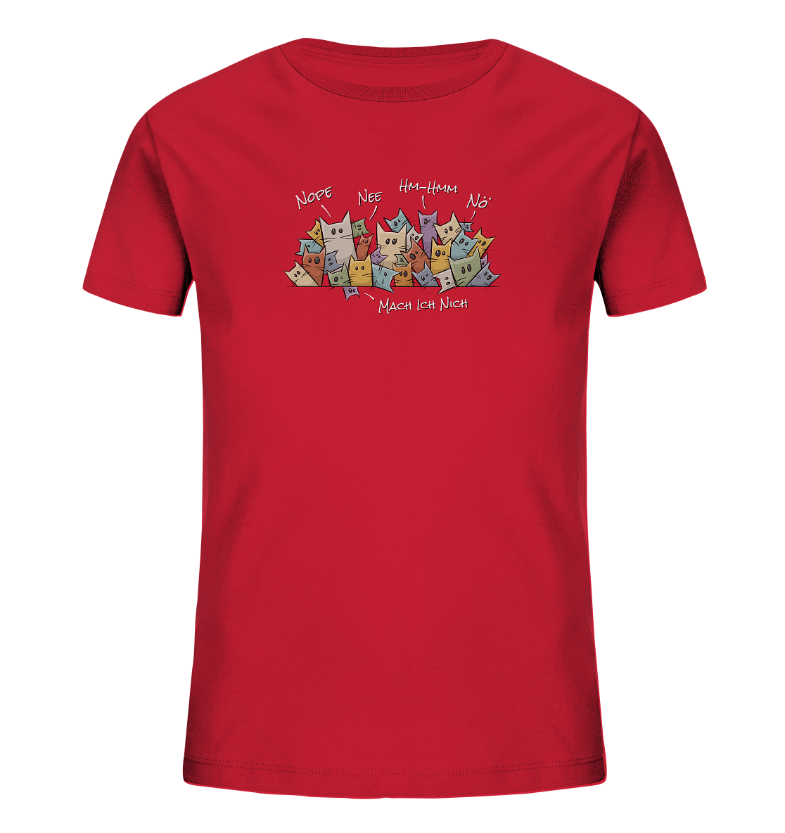 Nope, Nee, Nö Katzen - Kids Organic Shirt