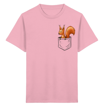 Lässiges Eichhörnchen In Tasche - Kids Organic Shirt