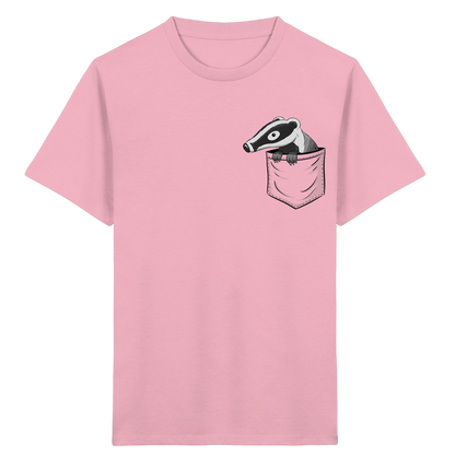 Lustig gemütlicher Dachs In der Tasche - Kids Organic Shirt