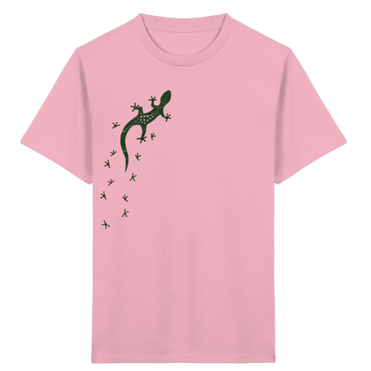 Gecko Eidechse Silhouette dunkel - Kids Organic Shirt