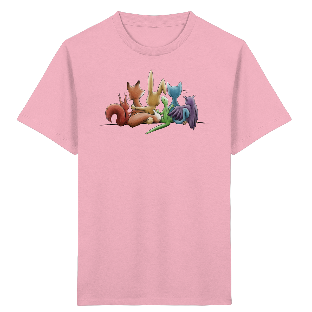 Regenbogen Tiere für Freundschaft, Toleranz und Vielfalt - Kids Organic Shirt
