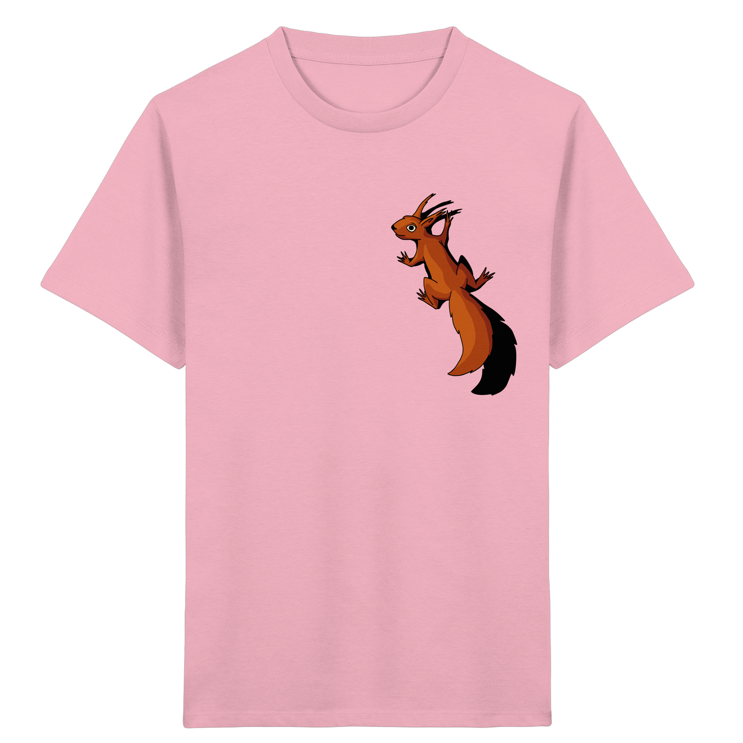 Süßes Eichhörnchen klettert - Kids Organic Shirt