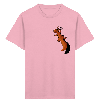 Süßes Eichhörnchen klettert - Kids Organic Shirt