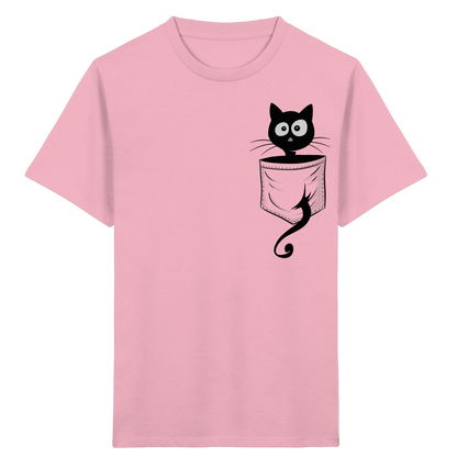Schwarze Katze in der Tasche - Kids Organic Shirt