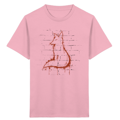 Street Art Fuchs Silhouette - Kids Organic Shirt