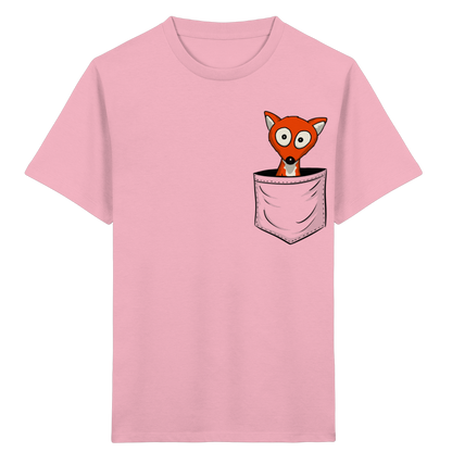 Fuchs in der Brusttasche | Taschen-Fuchs - Kids Organic Shirt