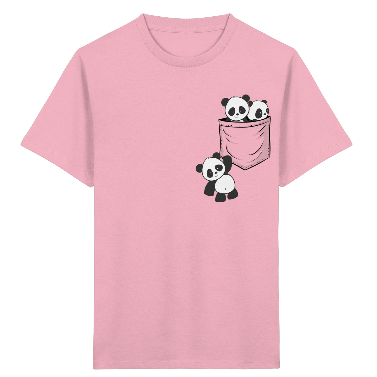 Kawaii Pandas in der Tasche - Kids Organic Shirt