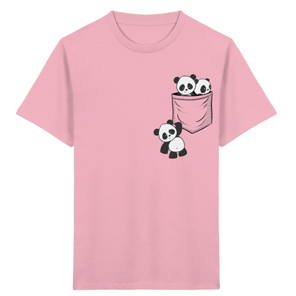 Kawaii Pandas in der Tasche - Kids Organic Shirt