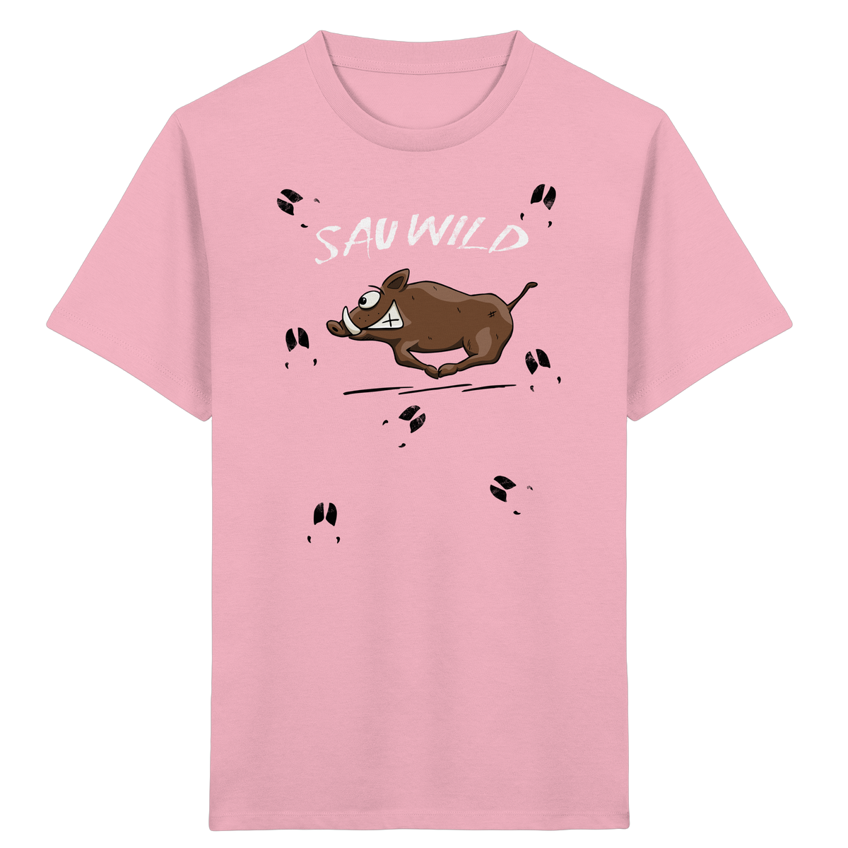 Sauwild wilde Sau | Wildschwein Keiler - Kids Organic Shirt
