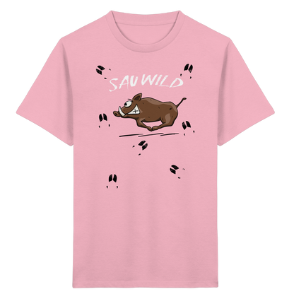 Sauwild wilde Sau | Wildschwein Keiler - Kids Organic Shirt