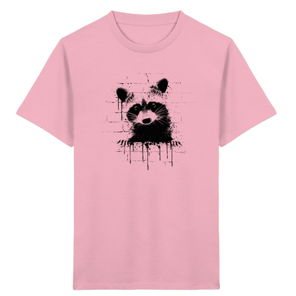 Funky Street Art Waschbär - Kids Organic Shirt