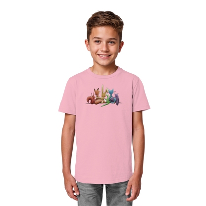 Regenbogen Tiere für Freundschaft, Toleranz und Vielfalt - Kids Organic Shirt