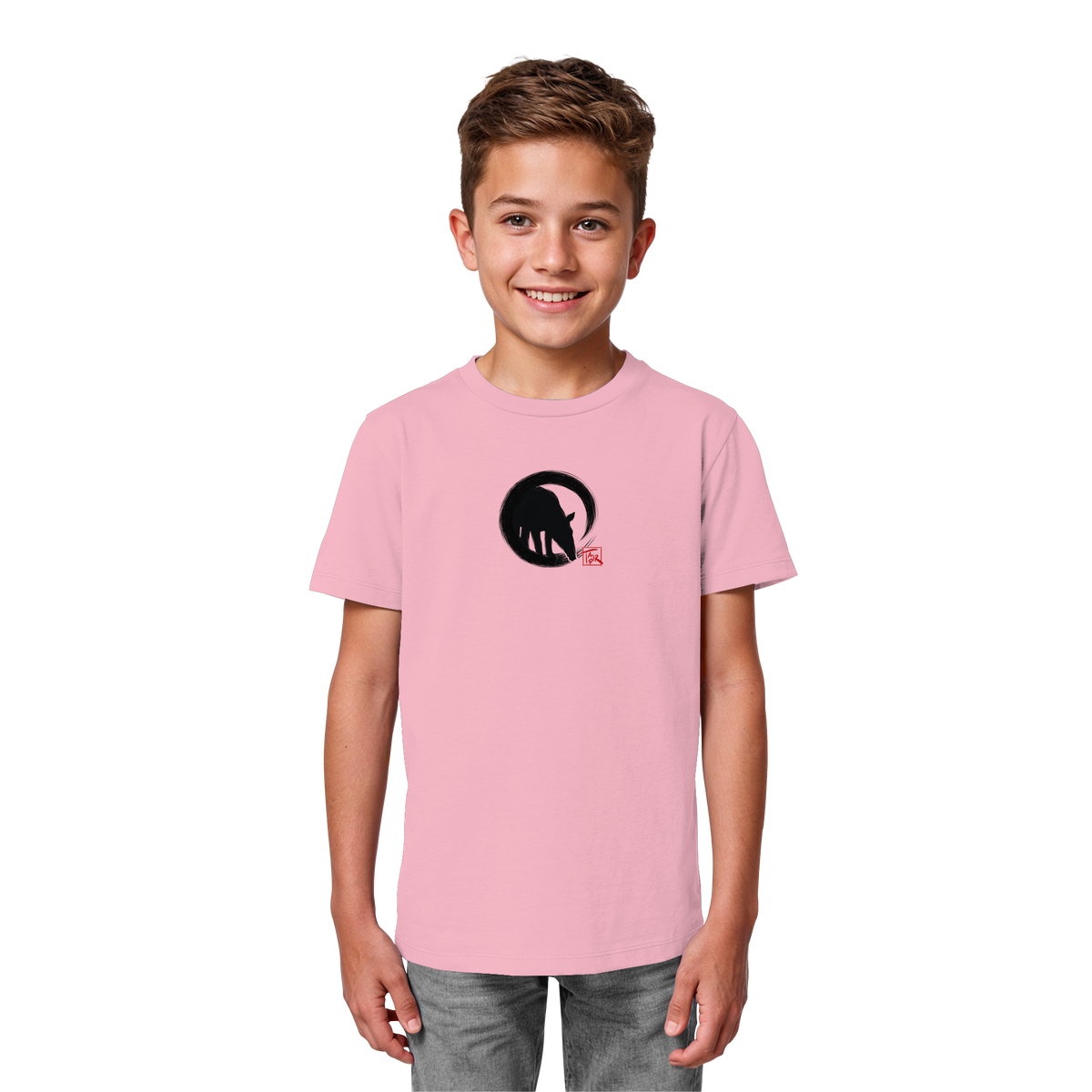 Zen Tapir im japanischen Enso Kreis - Kids Organic Shirt