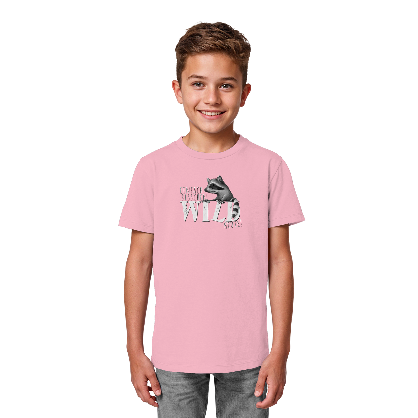 Bisschen wild heute! Waschbär - Kids Organic Shirt