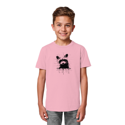 Funky Street Art Waschbär - Kids Organic Shirt