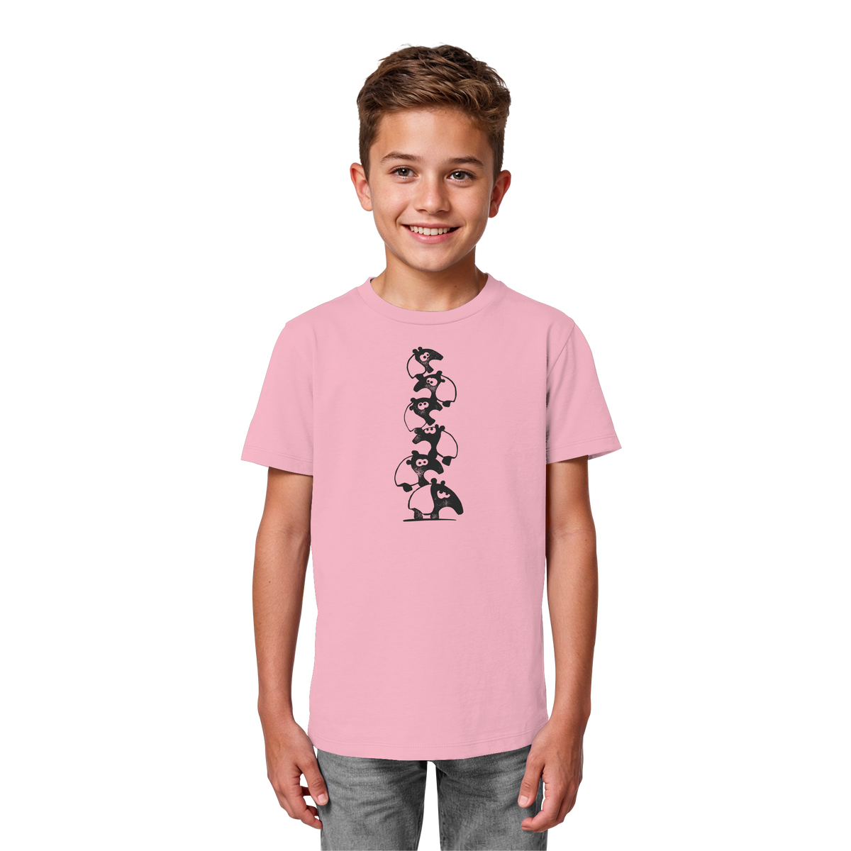 Lustiger Haufen aus Schabracken-Tapiren - Kids Organic Shirt