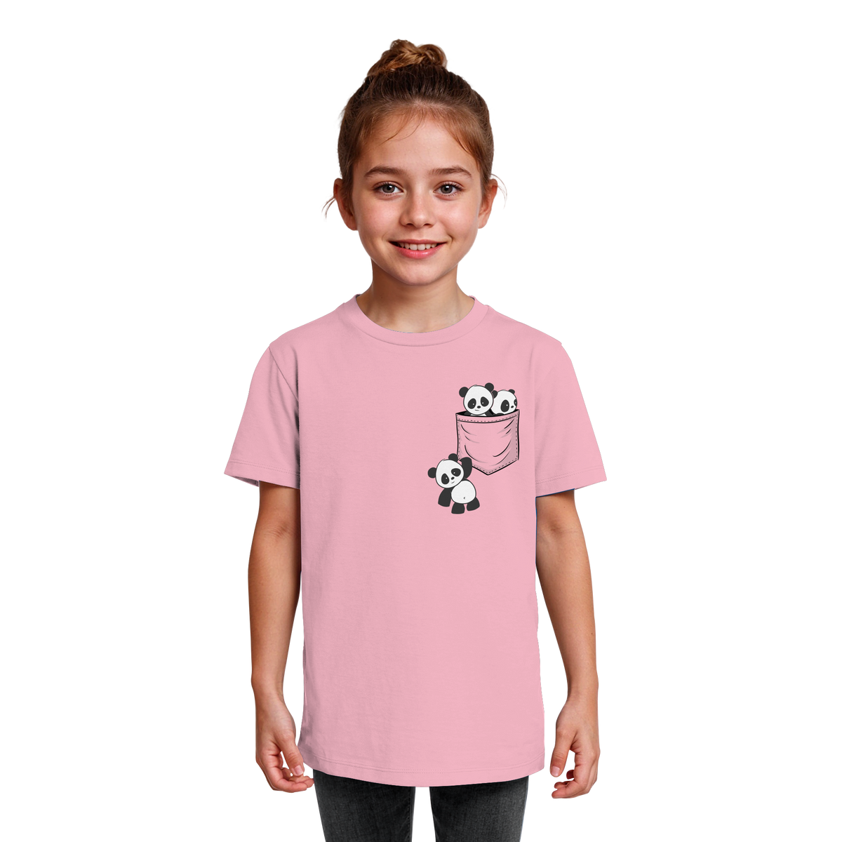 Kawaii Pandas in der Tasche - Kids Organic Shirt