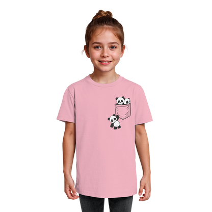Kawaii Pandas in der Tasche - Kids Organic Shirt