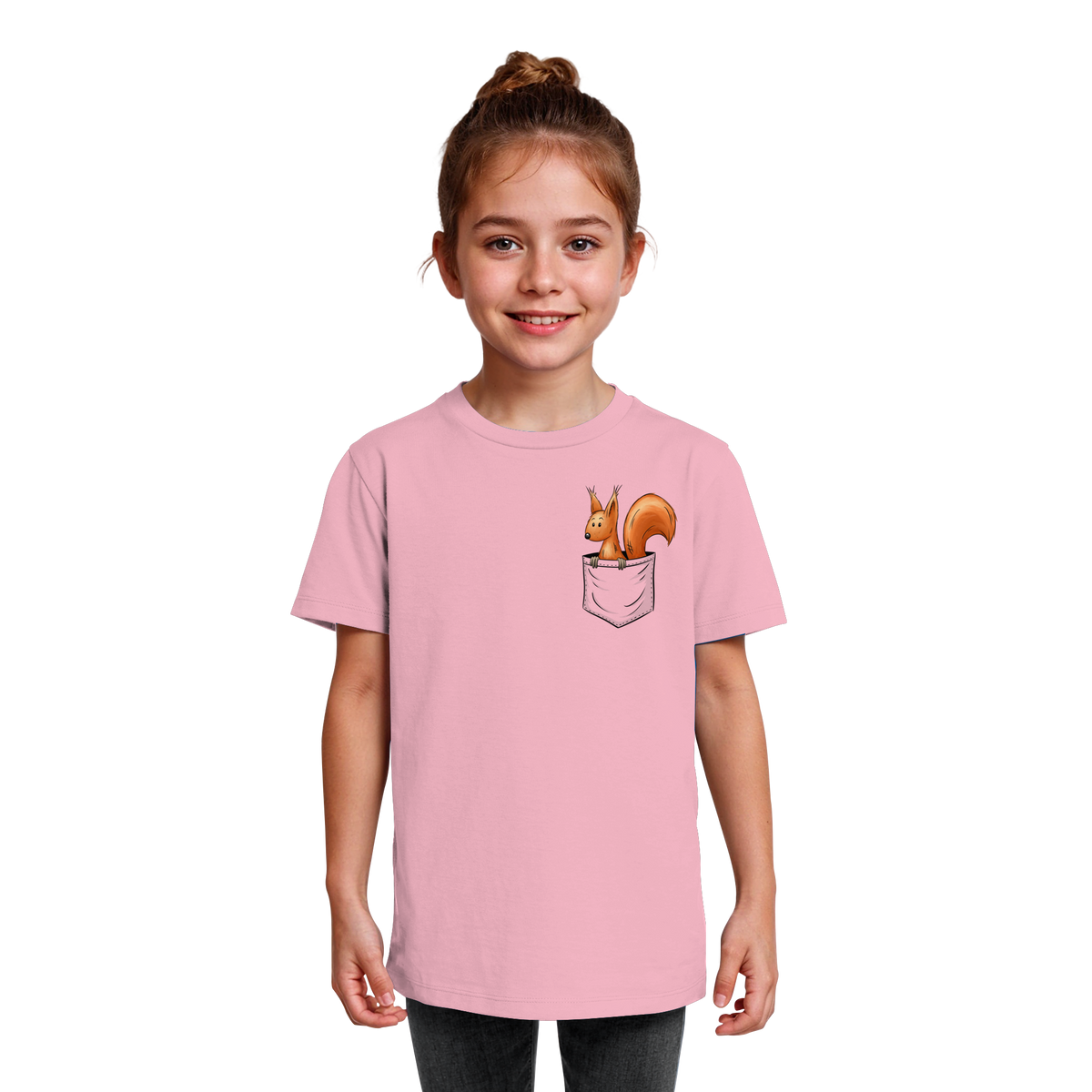 Lässiges Eichhörnchen In Tasche - Kids Organic Shirt