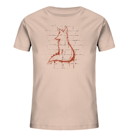 Street Art Fuchs Silhouette - Kids Organic Shirt