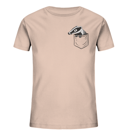 Lustig gemütlicher Dachs In der Tasche - Kids Organic Shirt